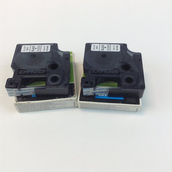 DYMO D1 Standard Labels 1/2" x 23' Black on Clear 2 Pack - Picture 10 of 15